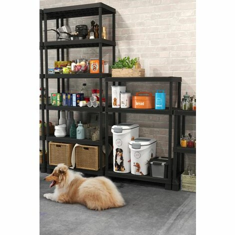 CURVER Conteneur à Croquettes Pour Chien - 20kg / 54L - Grand Rangement Hermétique Anti-Odeurs Pour Nourriture Pour Chiens - Conteneur à Roulettes Et Poignées De Déplacement - 28 X 49 X 61 Cm - Blanc - Gris 2 CURVER Conteneur à Croquettes Pour Chien - 20kg / 54L - Grand Rangement Hermétique Anti-Odeurs Pour Nourriture Pour Chiens - Conteneur à Roulettes Et Poignées De Déplacement - 28 X 49 X 61 Cm - Blanc - Gris – Image 2