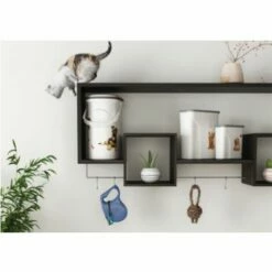 CURVER Conteneur à Croquettes Pour Chien - 4kg / 10L - Rangement Hermétique Anti-Odeurs Pour Nourriture Pour Chiens - Conteneur Avec Poignée De Transport - 19 X 30 X 35 Cm - Blanc - Gris -Promos Curver Magasin 12240981 3