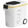 CURVER Conteneur De Nourriture Le Diner Est Servi - 12 Kg - 35 L - Blanc Et Noir - Pour Chat