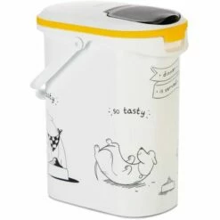 Récipient Alimentaire Dinner Is Served Pour Chiens 10 L Curver - Blanc