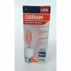 LEDVANCE Ampoule LED 4.5W Filament Ronde GLS 2700K 470lm E14 230V Dimmable Parathom Retrofit OSRAM 961852