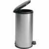 Curver Decobin Poubelle À Pédale Ronde 30L Argent Métallique - Argent Métallique