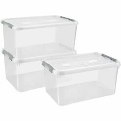 Bac En Plastique Curver 246385 HANDY Fermé, Empilable (l X H X P) 400 X 200 X 290 Mm Transparent 5 Pc(s)