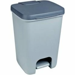 Poubelle À Pédale Curver Essentials Gris Clair Anthracite 40L - Gris Clair / Anthracite