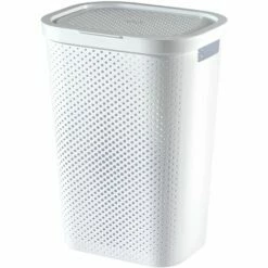 Panier À Linge Curver Infinity Dots Blanc 60L - 100% Recycled - Blanc -Promos Curver Magasin 31774944 4
