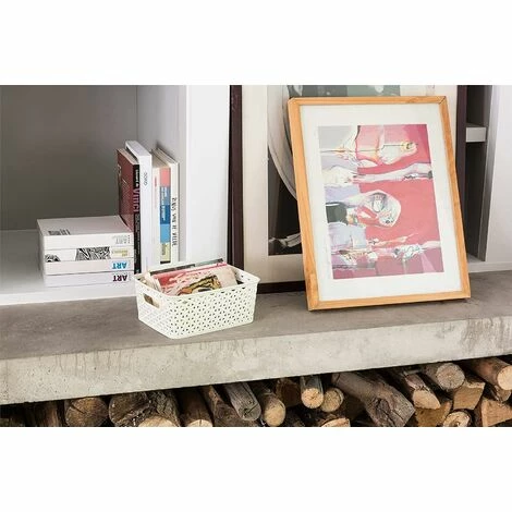 Panier De Rangement Pour Vêtements 8Lt White Ratan Vintage Mystyle Curver 5 Panier De Rangement Pour Vêtements 8Lt White Ratan Vintage Mystyle Curver – Image 5