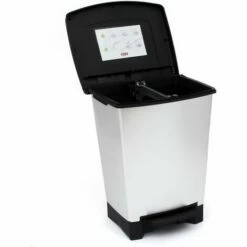 Poubelle De Recyclage Avec Pédale 2 Compartiments 25Lt Plastique Gris Argenté Curver Plastique -Promos Curver Magasin 32672855 4