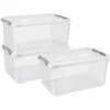 Bac En Plastique Curver 240679 HANDY Fermé, Empilable (l X H X P) 400 X 290 X 600 Mm Transparent 3 Pc(s)