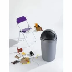 Poubelle Avec Couvercle Roulante Curver Argent Anthracite 25L - Argent / Anthracite -Promos Curver Magasin 32814401 3