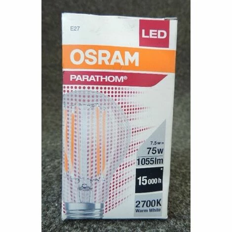 Ampoule LED à Fil 7.5W 2700K 1055lm Culot E27 Ø 60x105mm 230V Non-dimmable OSRAM LEDVANCE 287501 1 Ampoule LED à Fil 7.5W 2700K 1055lm Culot E27 Ø 60x105mm 230V Non-dimmable OSRAM LEDVANCE 287501