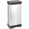 Poubelle à Pédale Deco 50 L Argenté Curver - N/A