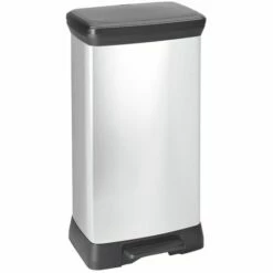 Poubelle à Pédale Deco 50 L Argenté Curver - N/A