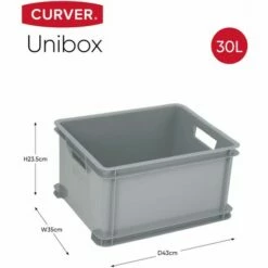 Boîte De Rangement Unibox 3x30 L Argenté Curver - N/A -Promos Curver Magasin 58265951 3