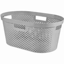 CURVER 231009 Infinity Dots Panier à Linge Plastique Gris 59 X 38 X 27 Cm (231009)