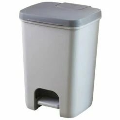 Poubelle à Pédale Essentials 20 L Gris Clair Curver - N/A