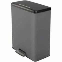 Poubelle à Pédale Deco Rectangulaire 65 L Gris Froid Curver - Grey