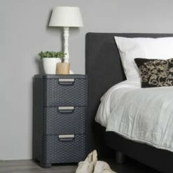 Armoire à Tiroirs Style 3x14L Anthracite Curver - N/A -Promos Curver Magasin 71595619 4