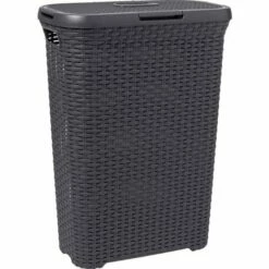 Ensemble De Panier à Linge Avec Couvercle Style 40 L Anthracite Curver - N/A