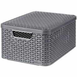 Boîte De Rangement Avec Couvercle Style M 18L Argenté Métallisé Curver - Metallic Silver