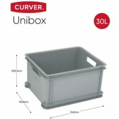 Boîte De Rangement Unibox L 30 L Gris Curver - N/A -Promos Curver Magasin 73745996 3