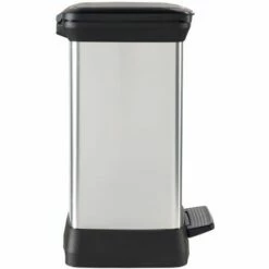 Poubelle à Pédale Deco Rectangulaire 30 L Argenté Curver - N/A -Promos Curver Magasin 73746009 5