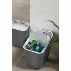 CURVER|POUBELLE A TRI READY TO COLLECT 20L, 100% Recyclé, Pour Cuisine, Bureau, Salle De Bain, 36,7*24,6*33,1 Cm, Gris Anthracite - Gris -Promos Curver Magasin 78235352 4