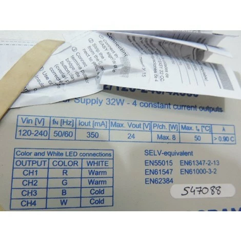 LEDVANCE Alimentation Driver LED 240-24V 4 Connexions 350mA 32W Max Courant Constant Séquenceur RGB(W) Intégré OT EASY OSRAM 547088 2 LEDVANCE Alimentation Driver LED 240-24V 4 Connexions 350mA 32W Max Courant Constant Séquenceur RGB(W) Intégré OT EASY OSRAM 547088 – Image 2